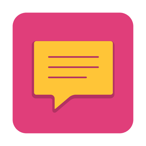 Chat-Zeichen mit Hintergrund PNG-Design