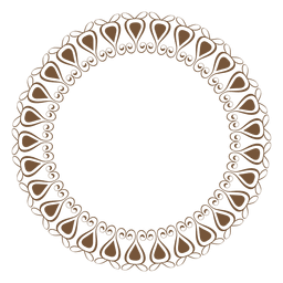 Marco circular con adornos Diseño PNG