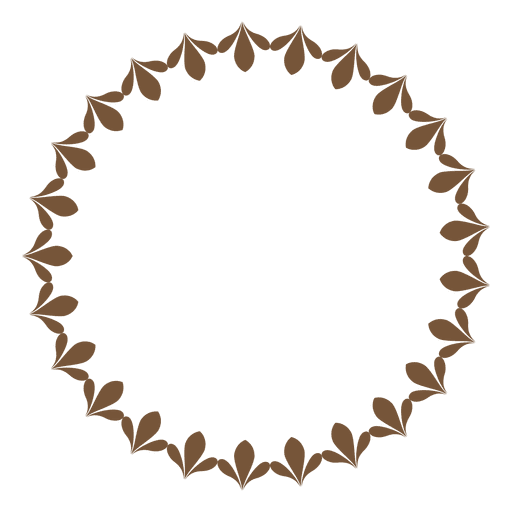 Marco de círculo con flores Diseño PNG