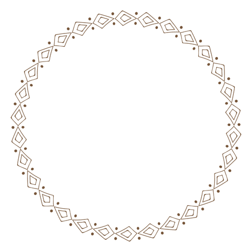Circle ornament frame PNG Design