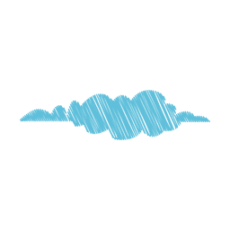 Rotulador dibujado a mano nube 02 Diseño PNG