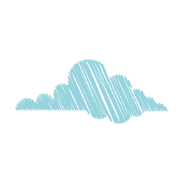 Caneta de feltro desenhada à mão em nuvem 05 Desenho PNG
