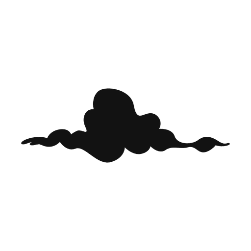 Silueta de nube 12 Diseño PNG