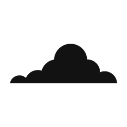 Silueta de nube 17 Diseño PNG