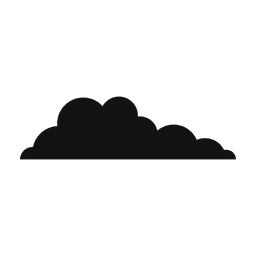 Silueta de nube 23 Diseño PNG