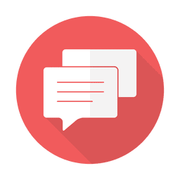 Sinal de conversa com fundo redondo Desenho PNG
