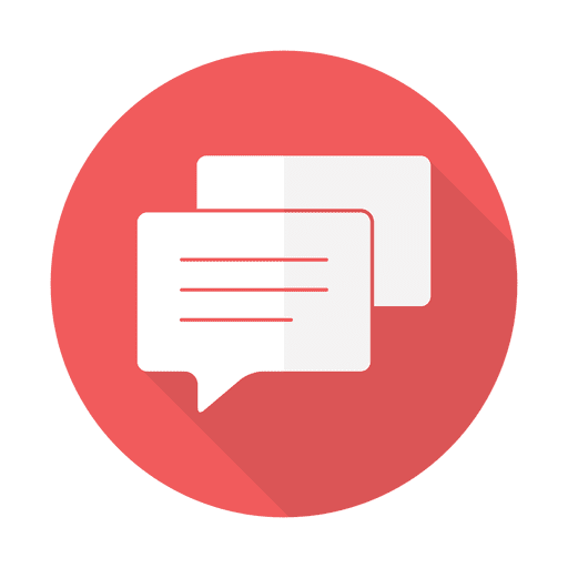 Conversation sign with round background PNG Design