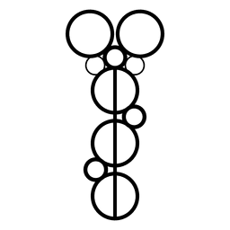 Contorno de círculos de cultivo alineado Diseño PNG