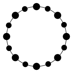 Dotted croped circle PNG Design