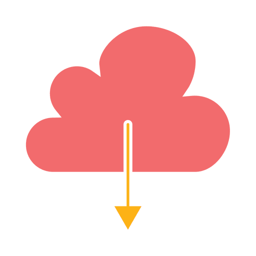 Descargar silueta de icono plano de nube Diseño PNG