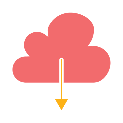 Laden Sie die flache Symbolsilhouette der Wolke herunter PNG-Design