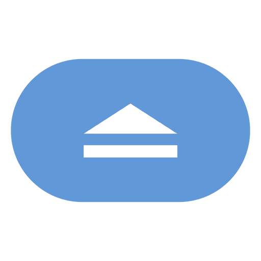 Icono plano del botón de expulsión Diseño PNG