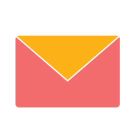 Icono de sobre plano Diseño PNG