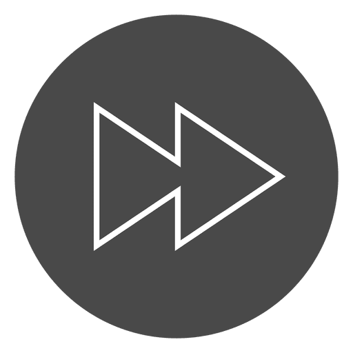 Ícone de círculo do botão de avanço rápido Desenho PNG