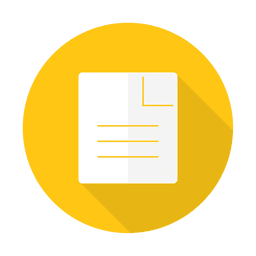 Archivo documento signo con fondo redondo Diseño PNG