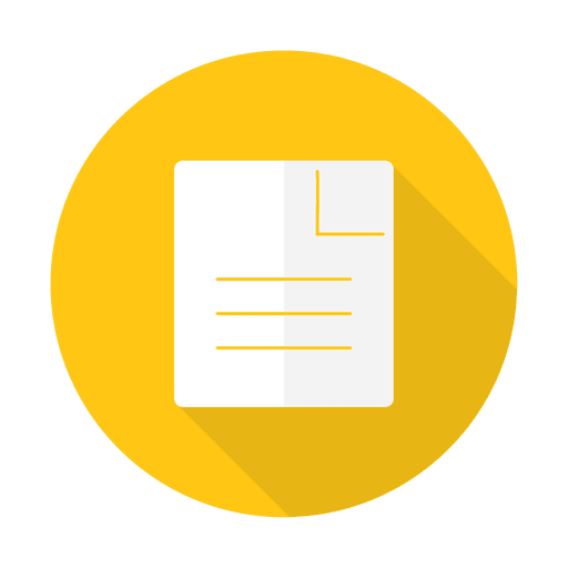 Dateidokumentenzeichen mit rundem Hintergrund PNG-Design