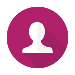 Signo de usuario plano con fondo redondo Diseño PNG