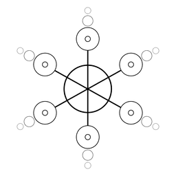 Formação feita de círculos cortados Desenho PNG