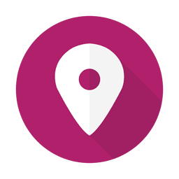 Geolokalisierungszeichen lila PNG-Design