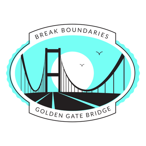 Logotipo del puente de la puerta de oro Diseño PNG