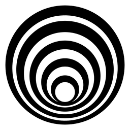 Diseño de círculo rayado aislado Diseño PNG