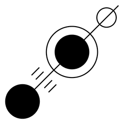 Line with different circles along PNG Design