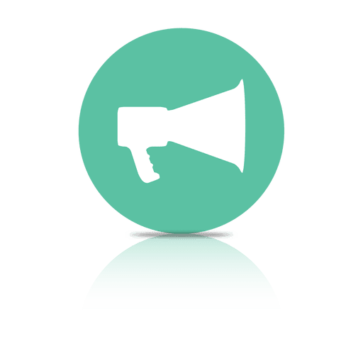 Megaphone shadow icon PNG Design