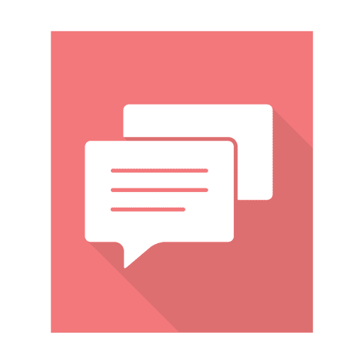Messaging-Zeichen mit Hintergrund PNG-Design
