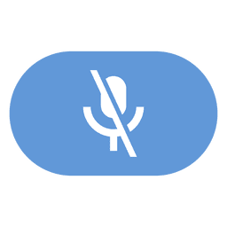 Microphone off button flat icon PNG Design