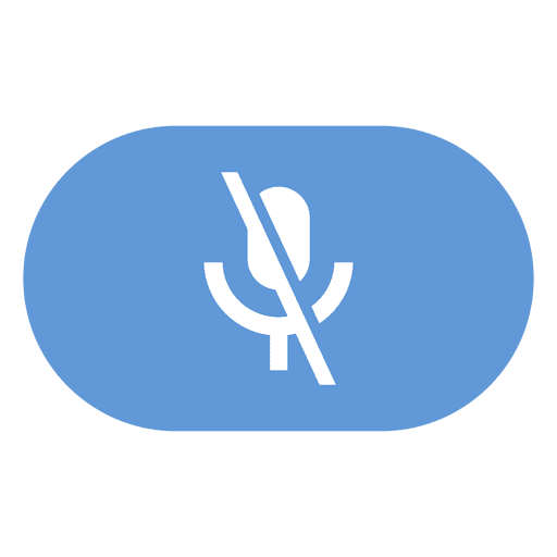 Microphone off button flat icon