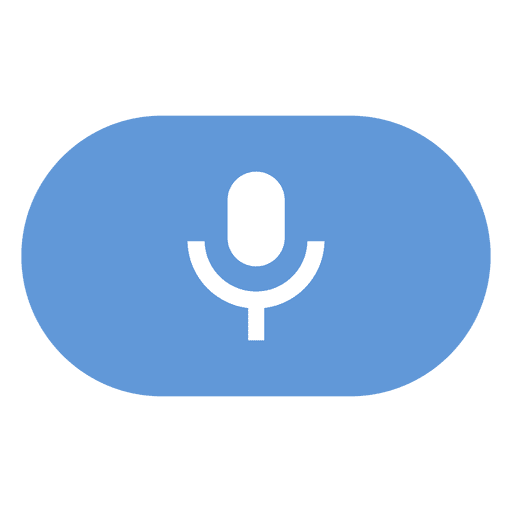Micrófono en el icono plano del botón Diseño PNG