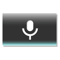 Micrófono en el icono de rectángulo de botón Diseño PNG