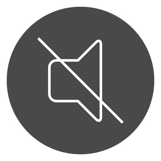 Mute button circle icon PNG Design