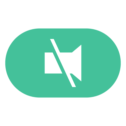 Mute button flat icon PNG Design