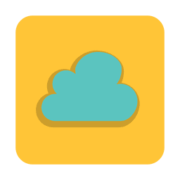 Online cloud sign with background PNG Design