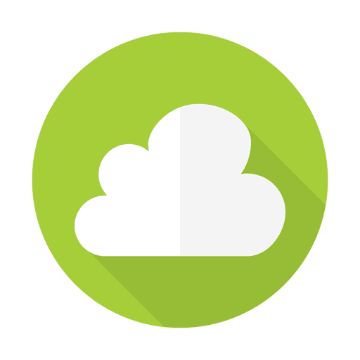 Online-Wolkenschild mit rundem Hintergrund PNG-Design