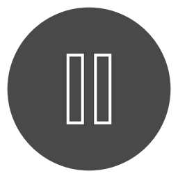 Icono de círculo de botón de pausa Diseño PNG