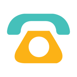 Ícone plano do telefone Desenho PNG