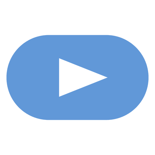 Play button flat icon PNG Design