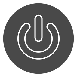 Kreissymbol des Netzschalters PNG-Design