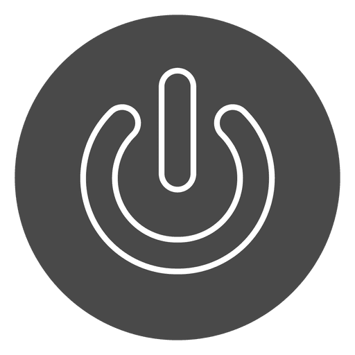 Kreissymbol des Netzschalters PNG-Design