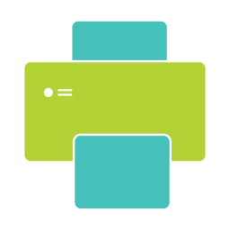 Silueta de icono plano de impresora Diseño PNG