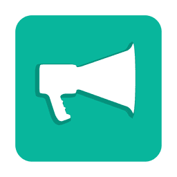 Signo de megáfono con fondo Diseño PNG
