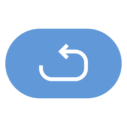 Repetir el icono plano del botón de flecha Diseño PNG