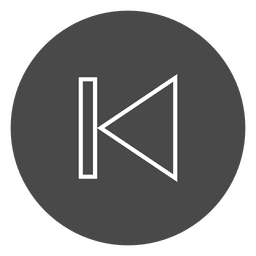 Icono de círculo de botón de rebobinado Diseño PNG