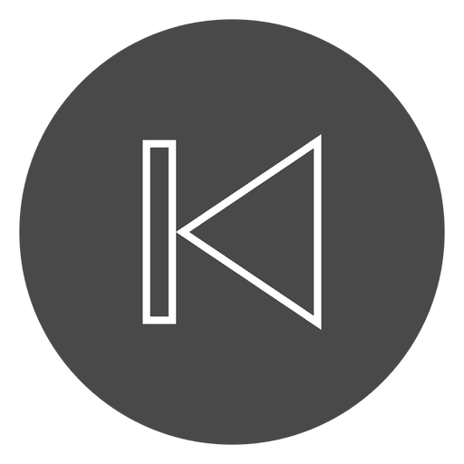 Rewind button circle icon PNG Design