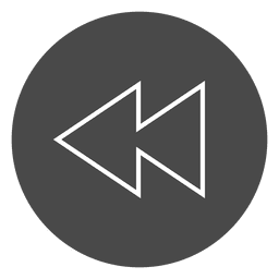 Rewind button circle icon 02 PNG Design