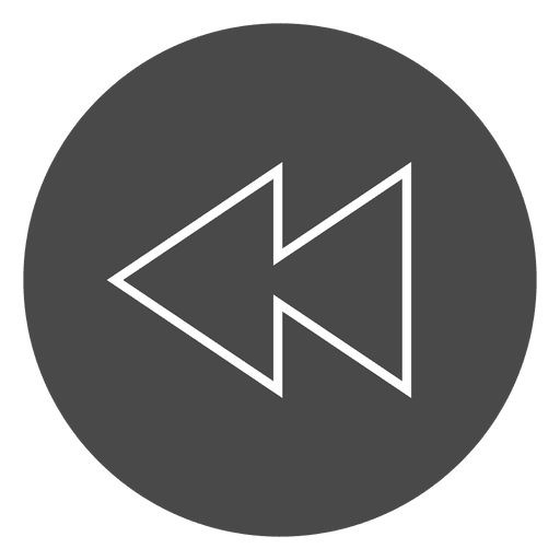 Rewind button circle icon 02 PNG Design