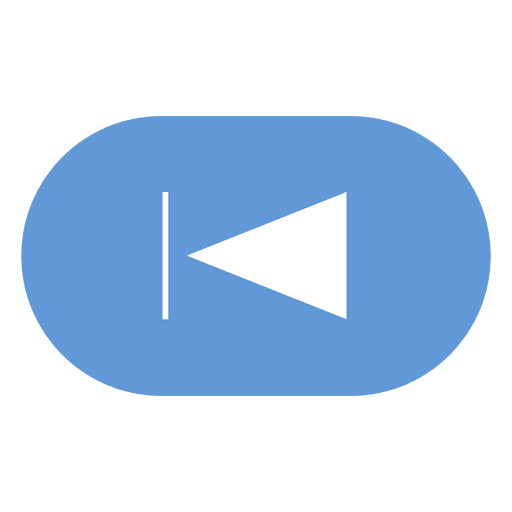 Rewind button flat icon PNG Design