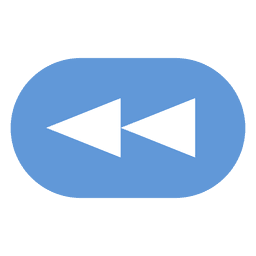 Ícone plano do botão Retroceder 02 Desenho PNG